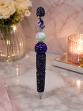 Purple pen with flower