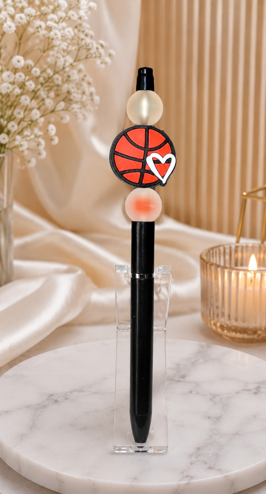 Orange Basketball pen