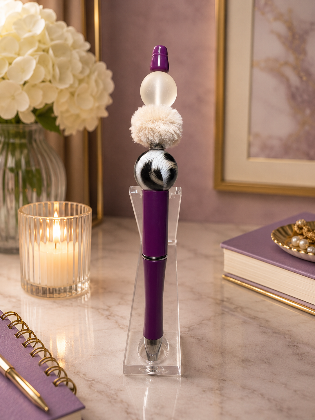 Purple ink pen