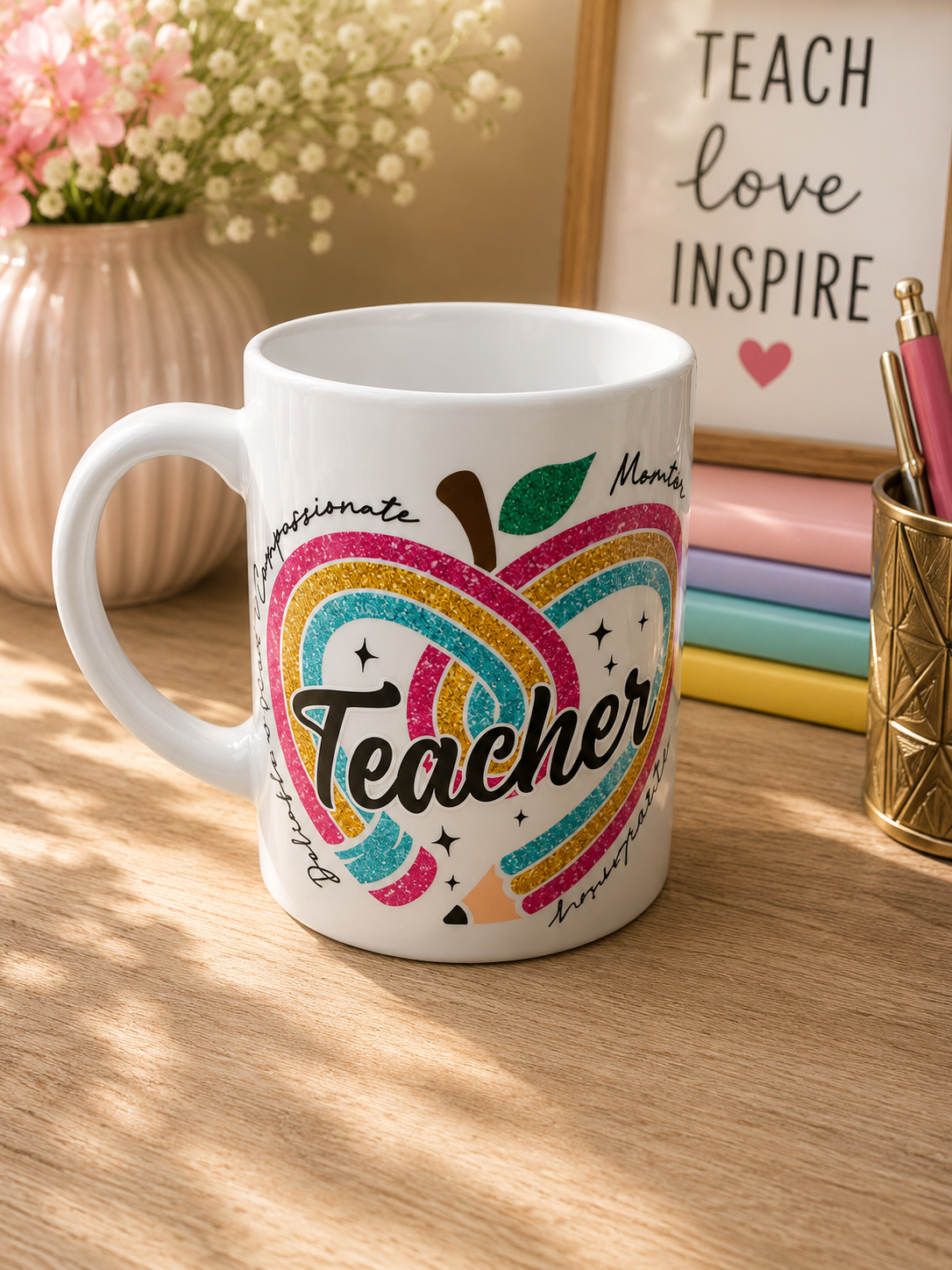 8oz Teacher Rainbow Coffee Mug