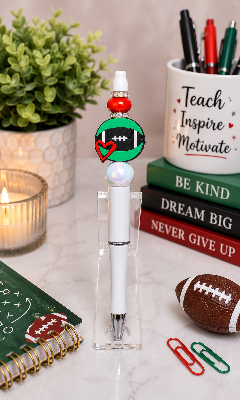 Football inspired pen